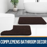 Buganda Bathroom Rugs 30x20, Quick Dry Machine Washable Chenille Bath Mats with Rubber Backing, Grey - Image 41
