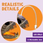 Joyfy Halloween Skeleton Fish Skeleton Halloween Decor,Plastic Skeleton with LED Eye for Halloween Decoration Outdoor Haunted House Party - Image 6