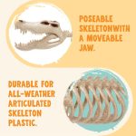 Joyfy Halloween Skeleton Fish Skeleton Halloween Decor,Plastic Skeleton with LED Eye for Halloween Decoration Outdoor Haunted House Party - Image 24
