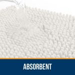 Buganda Bathroom Rugs 30x20, Quick Dry Machine Washable Chenille Bath Mats with Rubber Backing, Grey - Image 22