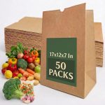 100 Pack Paper Kraft Paper Bags,Heavy Duty Large Grocery Brown Bag,14x10.5x6.5 Inch Bags for Storage,Take out,Shopping,Sacks - Image 26