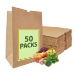 100 Pack Paper Kraft Paper Bags,Heavy Duty Large Grocery Brown Bag,14x10.5x6.5 Inch Bags for Storage,Take out,Shopping,Sacks - Image 8