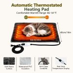 YUWENUS Heated Outdoor Cat House with Heated Pad and Escape Door for Outdoor Weatherproof Cat Shelter Insulated Outdoor Cat House,Green,Small - Image 25