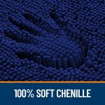 Buganda Bathroom Rugs 30x20, Quick Dry Machine Washable Chenille Bath Mats with Rubber Backing, Grey - Image 12