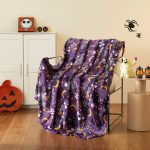 Way To Celebrate Halloween Jack-O'-Lantern Plush Oversized Couch Throw Blanket, Cream and Orange, 50 x 72 in - Image 11