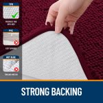 Buganda Bathroom Rugs 30x20, Quick Dry Machine Washable Chenille Bath Mats with Rubber Backing, Grey - Image 64