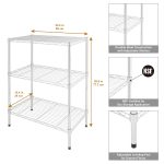 Hyper Tough Multipurpose 3-Tier Wire Shelving Rack, Black, 750 lbs Capacity - Image 12