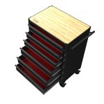 Hyper Tough Hyper Stack 27-Inch 6-Drawer Rolling Tool Cabinet, Black Steel Garage Tool Storage Chest - Image 3