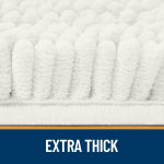 Buganda Bathroom Rugs 30x20, Quick Dry Machine Washable Chenille Bath Mats with Rubber Backing, Grey - Image 21