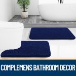 Buganda Bathroom Rugs 30x20, Quick Dry Machine Washable Chenille Bath Mats with Rubber Backing, Grey - Image 17