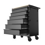 Hyper Tough Hyper Stack 27-Inch 6-Drawer Rolling Tool Cabinet, Black Steel Garage Tool Storage Chest - Image 2